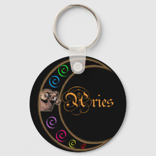 Celestrial Moon Aries Key Ring