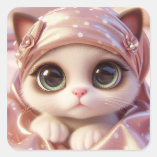 "Celia" Square Sticker