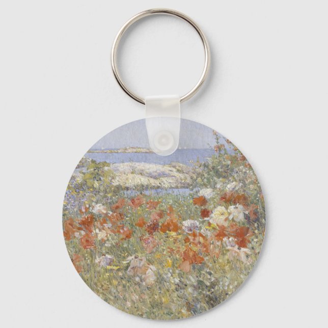 Celia Thaxter's Garden by Frederick Childe Hassam Key Ring (Front)