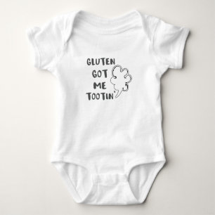 Celiac Awareness Gluten Got Me Tootin Baby Bodysuit