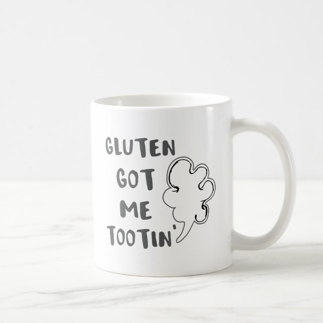 Celiac Awareness Gluten Got Me Tootin Coffee Mug (Right)