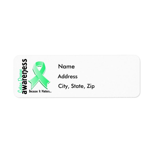 Celiac Disease Awareness 5 Return Address Label (Front)