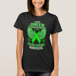 Celiac Disease Awareness Boyfriend Support Ribbon T-Shirt
