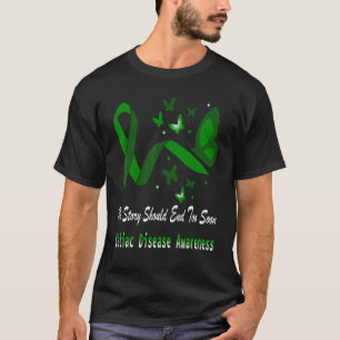 Celiac Disease Awareness Butterfly Green Ribbon T-Shirt