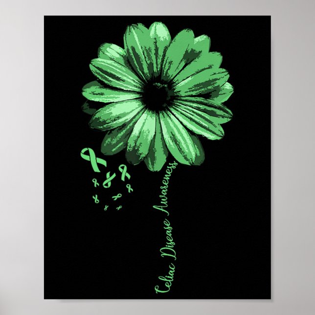 Celiac Disease Awareness Cluten Warrior Pretty Gif Poster (Front)