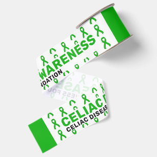 Celiac Disease Awareness Pattern Ribbon Grosgrain Ribbon