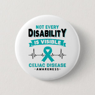 Celiac Disease Awareness Ribbon Support Gifts 6 Cm Round Badge