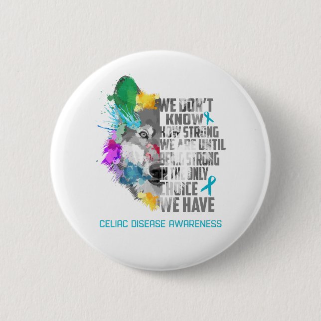 Celiac Disease Awareness Ribbon Support Gifts 6 Cm Round Badge (Front)