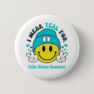 Celiac Disease Awareness Ribbon Support Gifts 6 Cm Round Badge