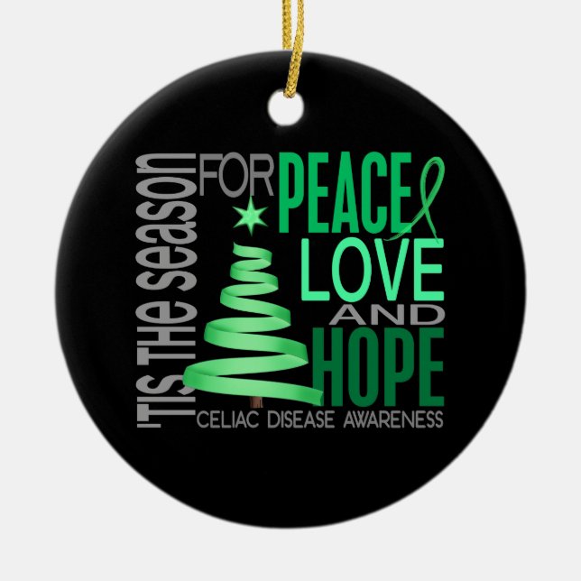 Celiac Disease Christmas 1 Ornaments (Front)