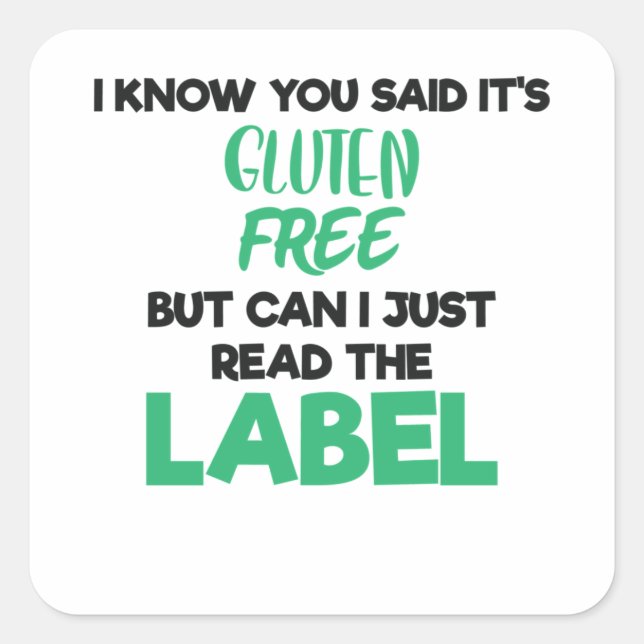 Celiac Disease Gluten Free Read The Label Gluten I (Front)