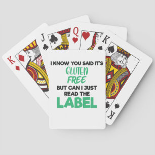 Celiac Disease Gluten Free Read The Label Gluten I Playing Cards