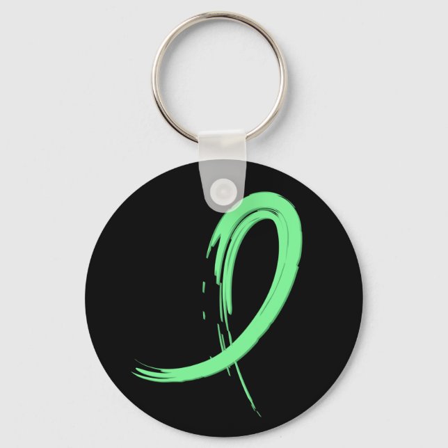 Celiac Disease Light Green Ribbon A4 Key Ring (Front)