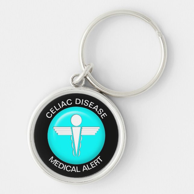 Celiac Disease Medical Alert Keychain (Front)