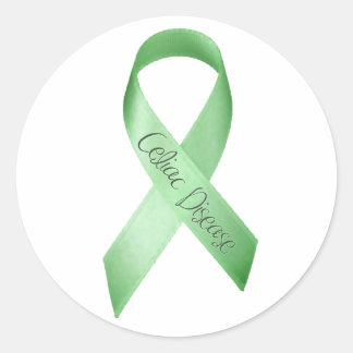 Celiac Disease Ribbon Classic Round Sticker