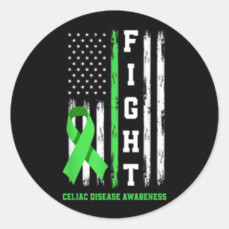 Celiac Disease Warrior Celiac Disease Awareness Classic Round Sticker