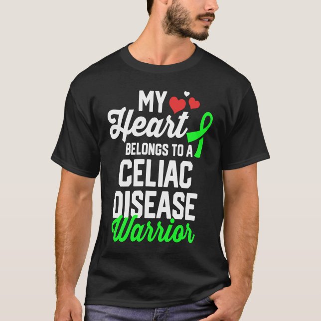 Celiac Disease Warrior Survivor Support Awareness  T-Shirt (Front)