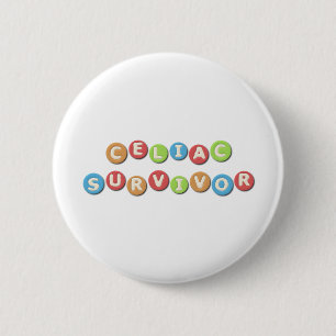 Celiac Survivor 6 Cm Round Badge