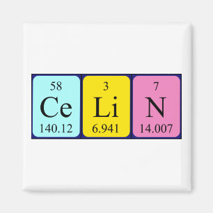 Celin periodic table name magnet