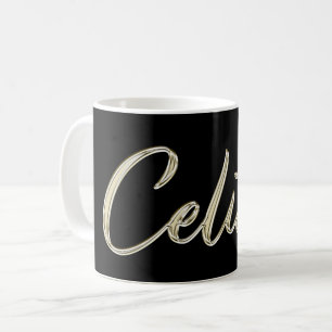 Celina white gold Handwriting Tasse Kaffeetasse Coffee Mug