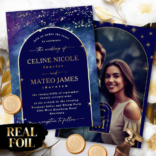 Celine • Night Sky Arched Engagement Photo Gold