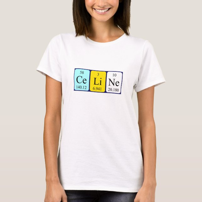 Celine periodic table name shirt (Front)