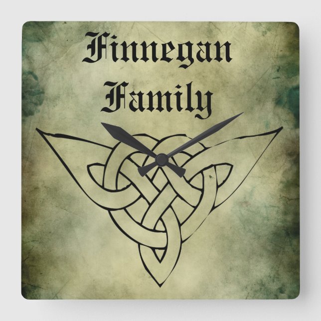 celitc irish symbol surname clock (Front)