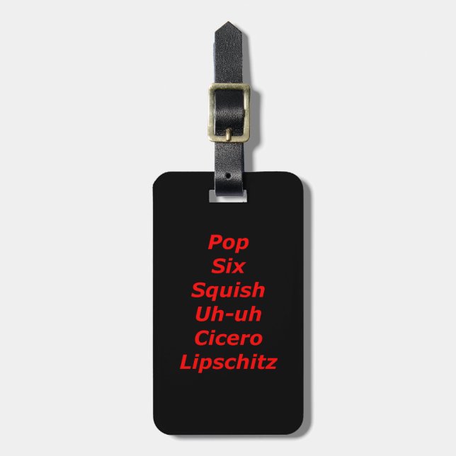 Cell Block Tango Luggage Tag (Front Vertical)