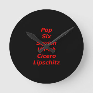 Cell Block Tango Round Clock