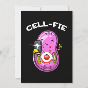 Cell-Fie Biology Science Teacher Student Funny Jok Holiday Card
