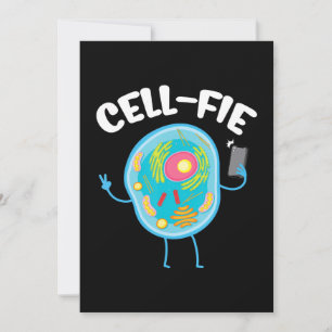 Cell-Fie Cell Fie Science Biology Teacher Student. Holiday Card