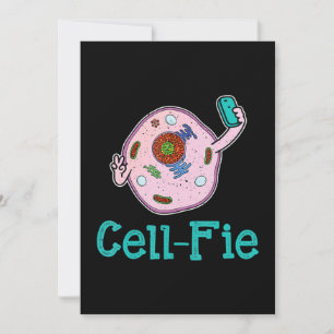Cell-Fie Funny Biology Science Teacher Pun Gift Holiday Card