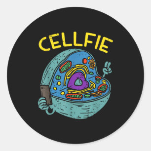 Cell Fie Funny Science Biology Teacher Classic Round Sticker