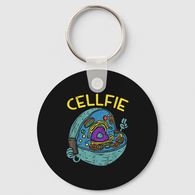 Cell Fie Funny Science Biology Teacher  Key Ring (Front)