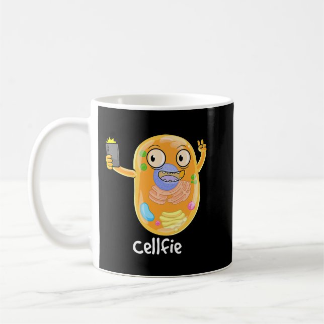 Cell Fie Funny Science Biology Teacher Pun Chemist Coffee Mug (Left)