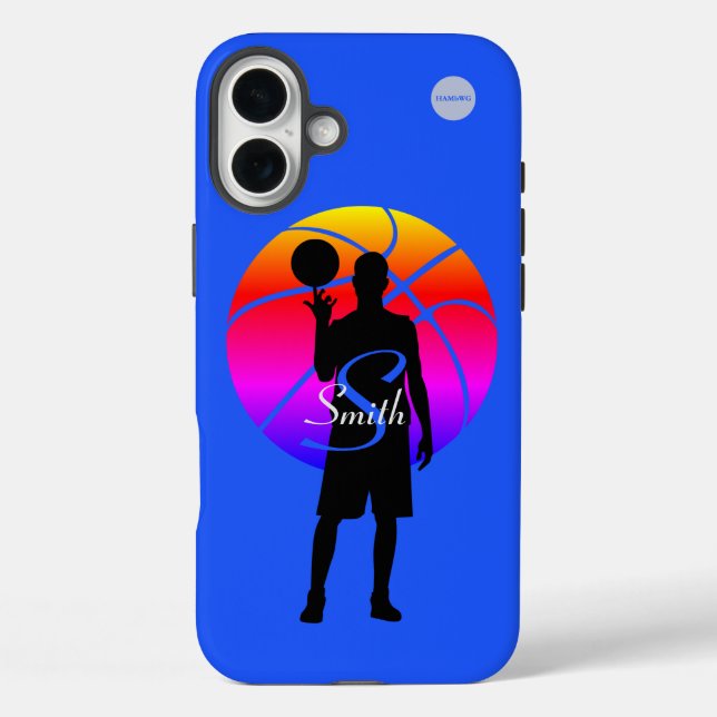 Cell Phone Case Basketball Player Graphic w Name (Back)