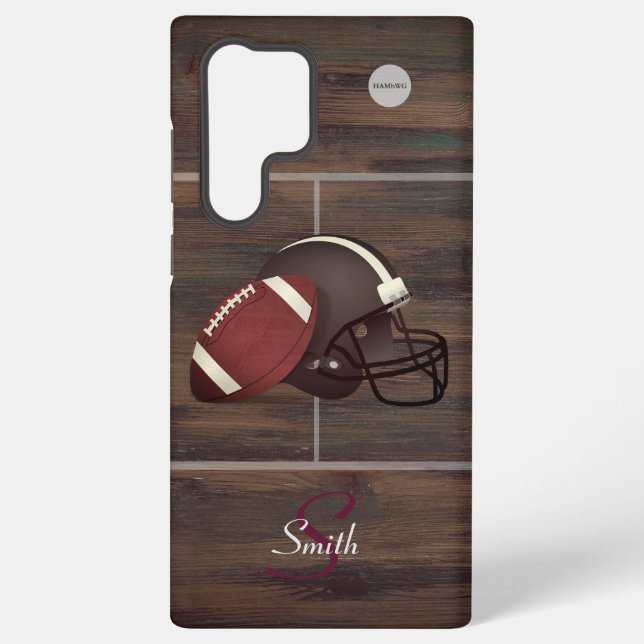 Cell Phone Case Football Player Graphic w Name (Back)