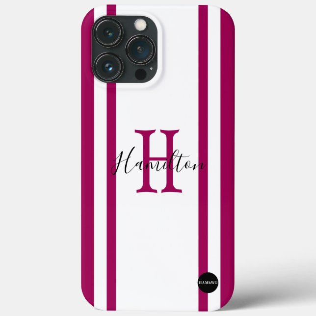 Cell Phone Case - HAMbyWG- White Stripe (Back)