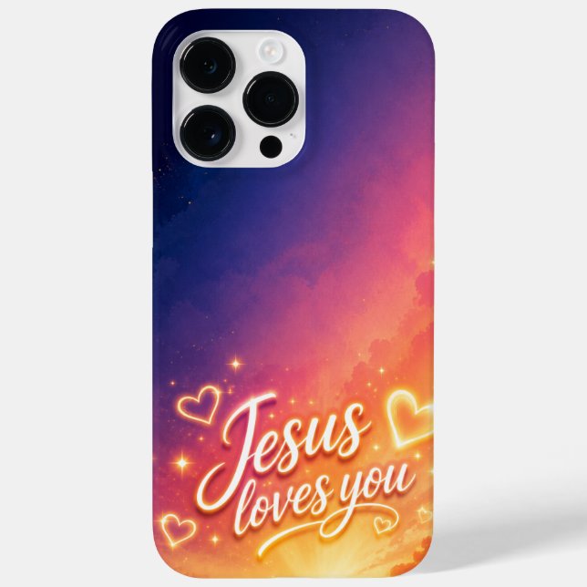 Cell Phone Case Jesus Loves You v3 (Back)