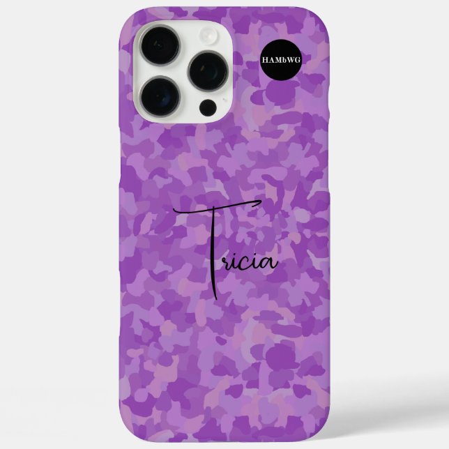 Cell Phone Case Purple Camouflage HAMbyWG (Back)