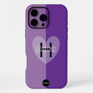 Cell Phone Case with Heart and Monogram HAMbWG