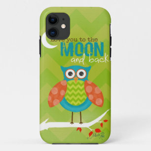 Cell Phone Cover / Love you to the Moon ~ Owl