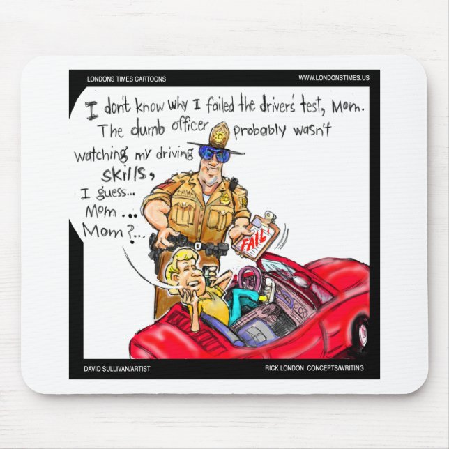 Cell Phone Driver Funny Tees Mugs Gifts Mouse Pad (Front)