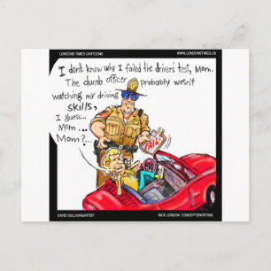 Cell Phone Driver Funny Tees Mugs Gifts Postcard