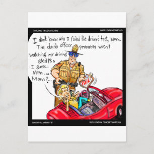 Cell Phone Driver Funny Tees Mugs Gifts Postcard