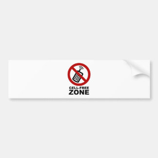 Cell Phone Free Zone Bumper Sticker