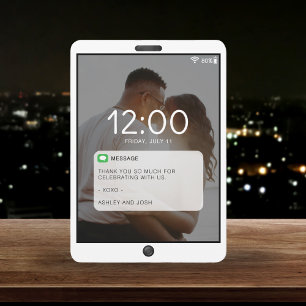 Cell Phone Lock Screen Photo Thank You Card
