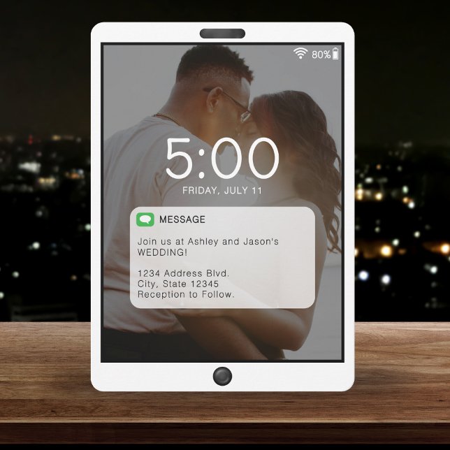 Cell Phone Lock Screen Wedding Invitation (Cell Phone Lock Screen Wedding Invitation
)