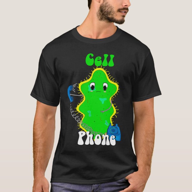 Cell Phone Telephone Future Science Chemistry Stud T-Shirt (Front)