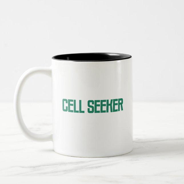 Cell Seeker | Excel Data Explorer Spreadsheet Two-Tone Coffee Mug (Left)